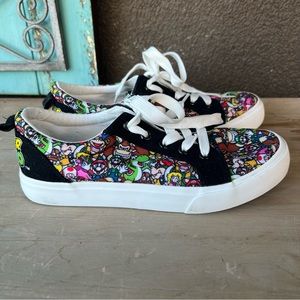 Official Nintendo Ground Up Super Mario Bros Shoes Youth size 4 Low Canvas
